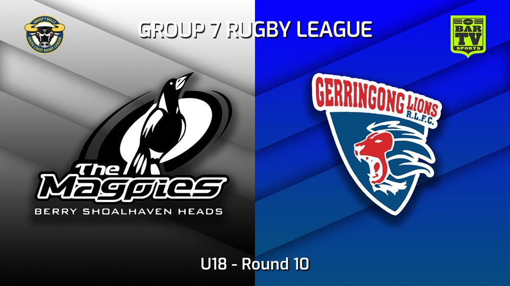 230603-South Coast Round 10 - U18 - Berry-Shoalhaven Heads Magpies v Gerringong Lions Slate Image