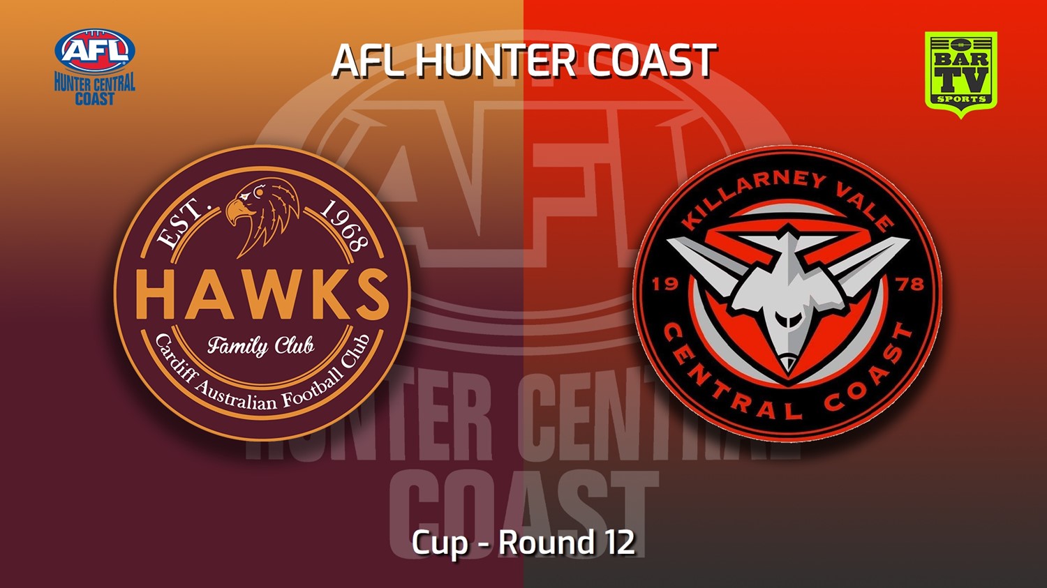 220709-AFL Hunter Central Coast Round 12 - Cup - Cardiff Hawks v Killarney Vale Bombers Minigame Slate Image