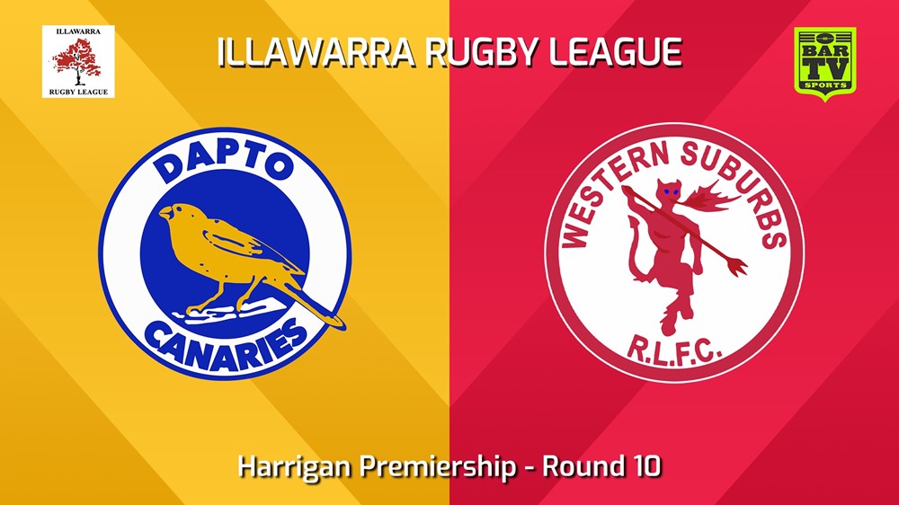 240629-video-Illawarra Round 10 - Harrigan Premiership - Dapto Canaries v Western Suburbs Devils Slate Image