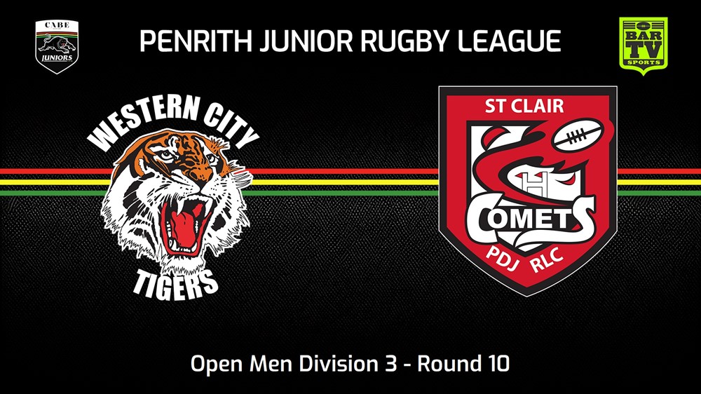 240622-video-Penrith & District Junior Rugby League Round 10 - Open Men Division 3 - Western City Tigers v St Clair Slate Image