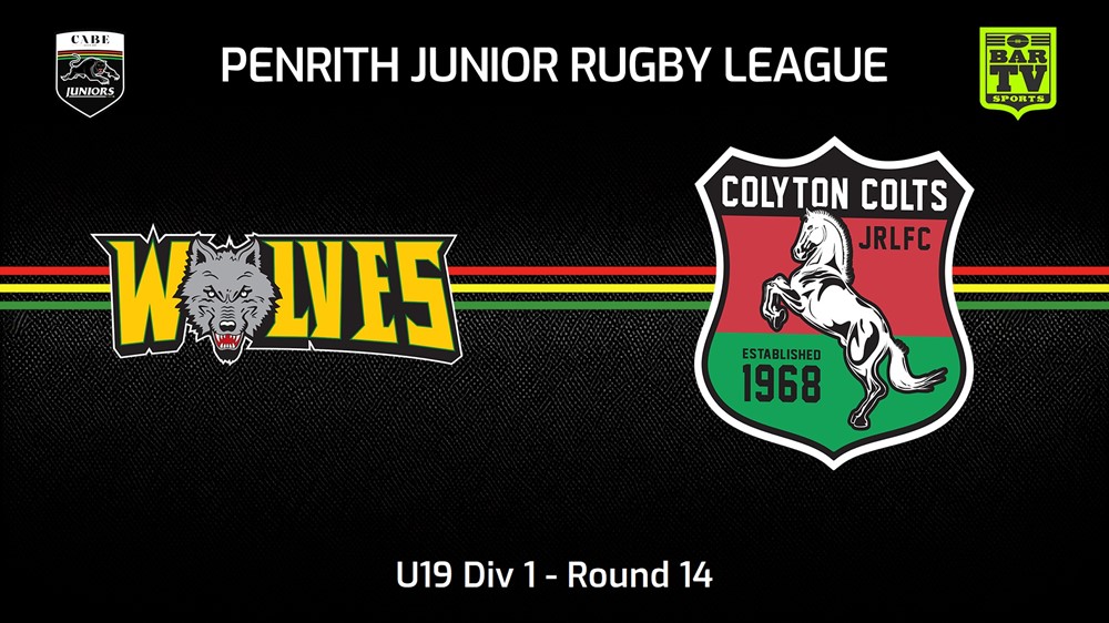 230730-Penrith & District Junior Rugby League Round 14 - U19 Div 1 - Windsor Wolves v Colyton Colts Slate Image