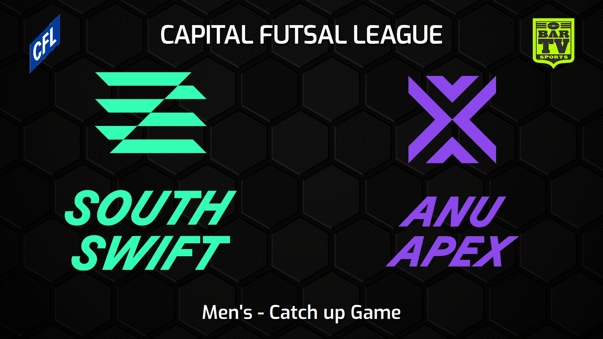 221217-Capital Football Futsal Catch up Game - Men's - South Canberra Swift v ANU Apex Slate Image