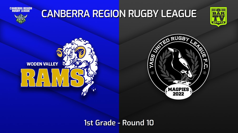 230624-Canberra Round 10 - 1st Grade - Woden Valley Rams v Yass Magpies Slate Image