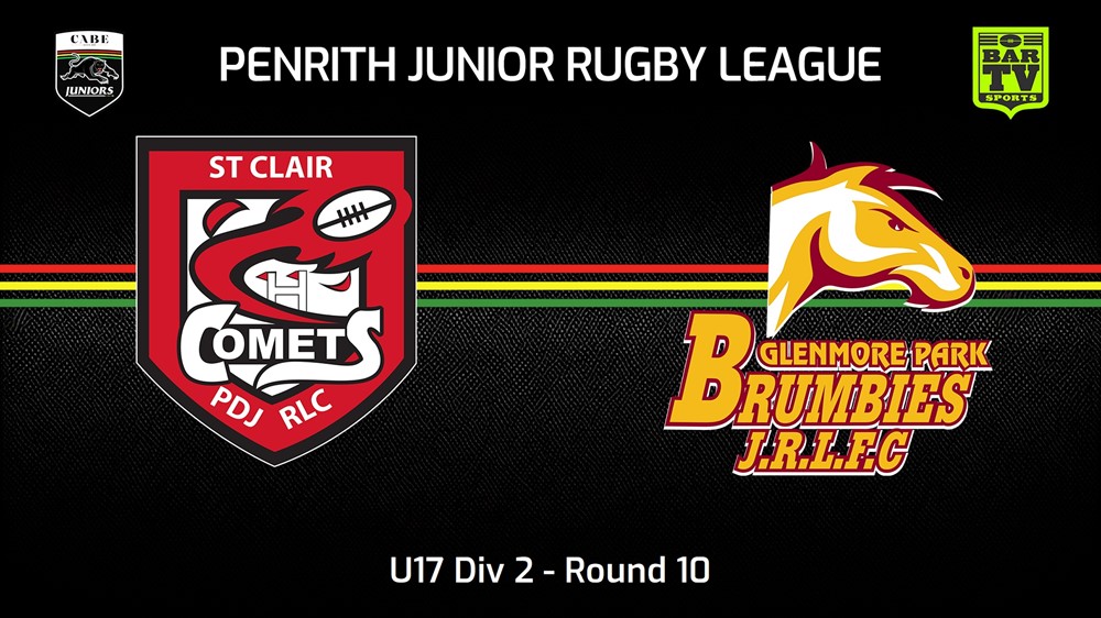 240622-video-Penrith & District Junior Rugby League Round 10 - U17 Div 2 - St Clair v Glenmore Park Brumbies Slate Image