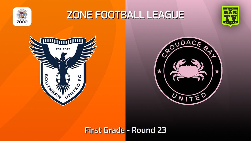 250906-video-Newcastle Zone Football League Round 23 - 1st Grade - Southern United FC v Croudace Bay United Slate Image