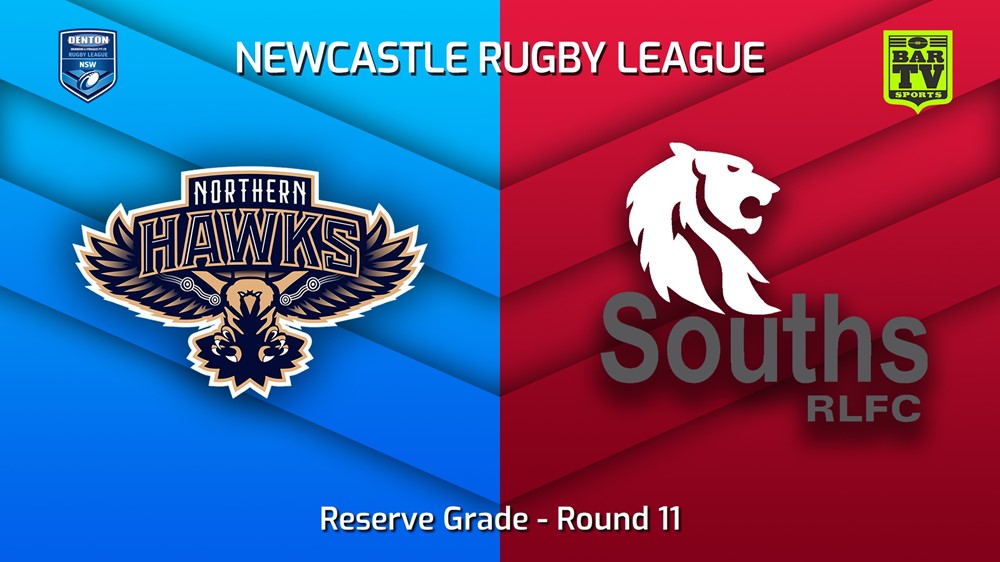 230611-Newcastle RL Round 11 - Reserve Grade - Northern Hawks v South Newcastle Lions Slate Image