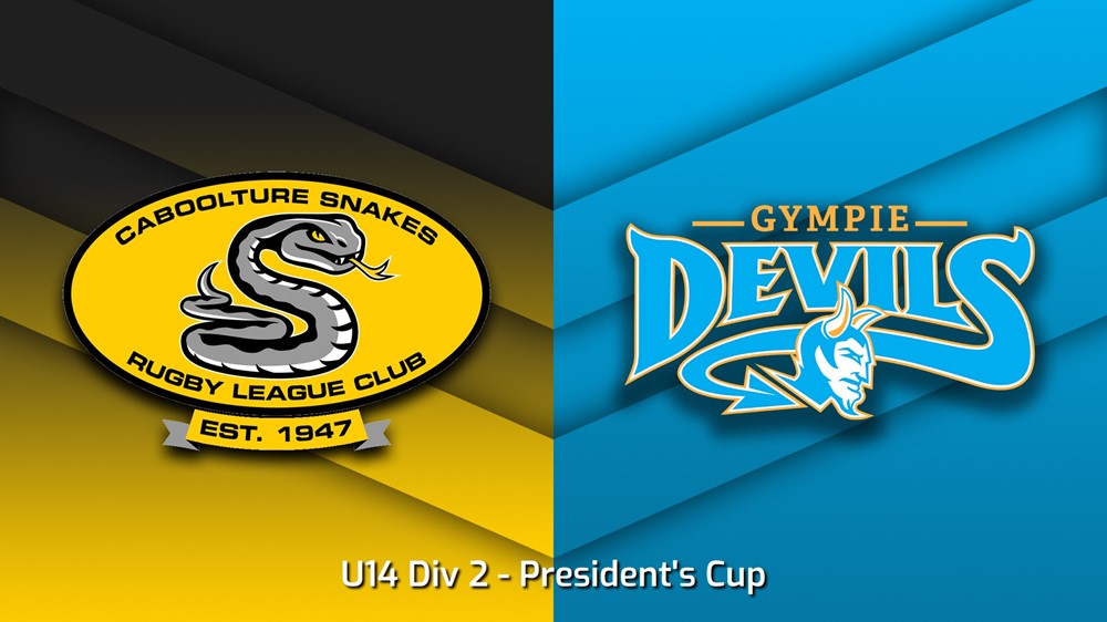 230603-Sunshine Coast Junior Rugby League President's Cup - U14 Div 2 - Caboolture Snakes v Gympie Devils Slate Image