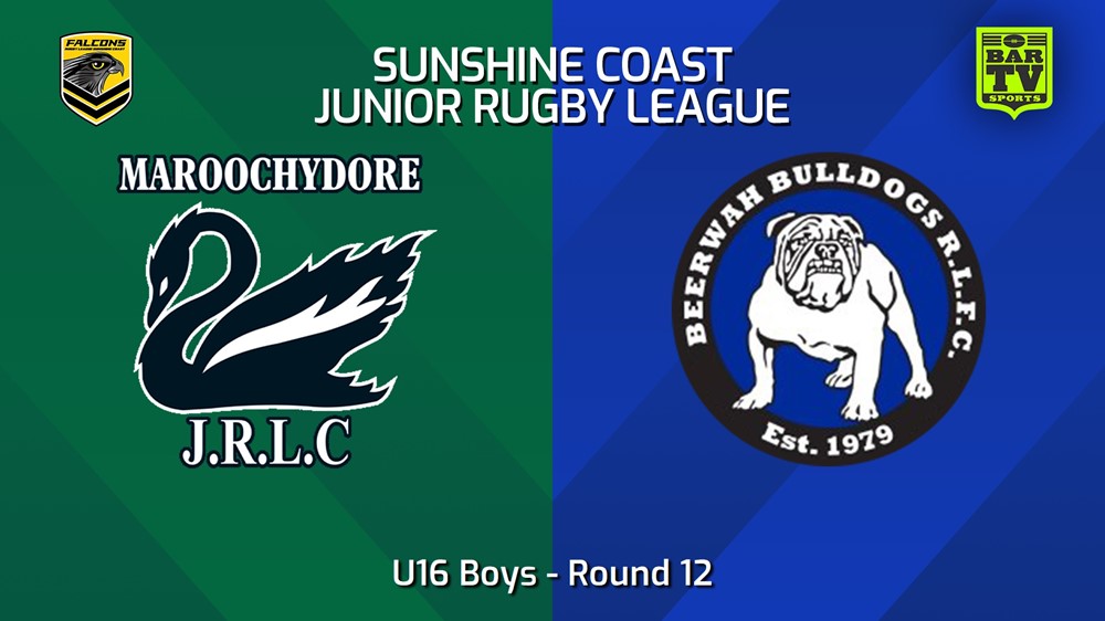 240621-video-Sunshine Coast Junior Rugby League Round 12 - U16 Boys - Maroochydore Swans JRL v Beerwah Bulldogs JRL Slate Image