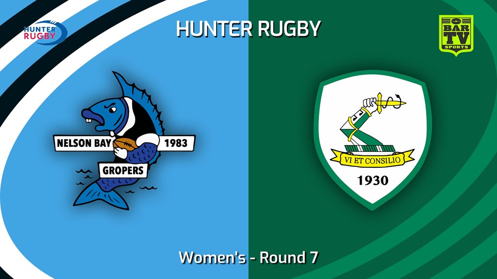 240525-video-Hunter Rugby Round 7 - Women's - Nelson Bay Gropers v Merewether Carlton Slate Image