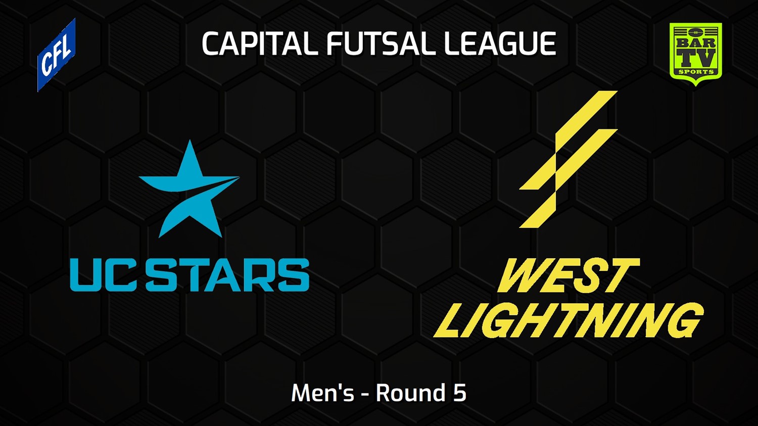 230122-Capital Football Futsal Round 5 - Men's - UC Stars FC v West Canberra Lightning Minigame Slate Image