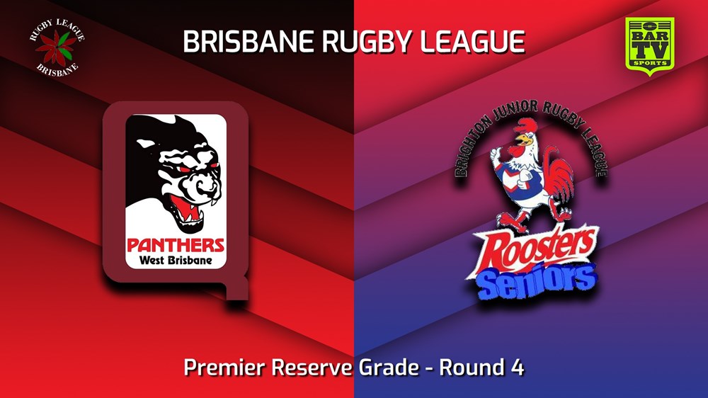 230415-BRL Round 4 - Premier Reserve Grade - West Brisbane Panthers v Brighton Roosters Slate Image