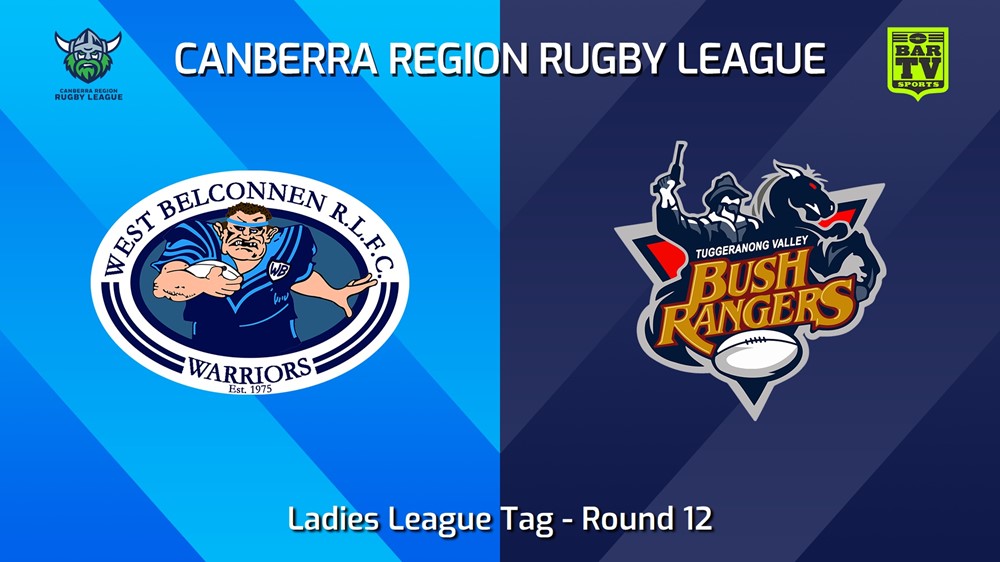 240629-video-Canberra Round 12 - Ladies League Tag - West Belconnen Warriors v Tuggeranong Bushrangers Slate Image