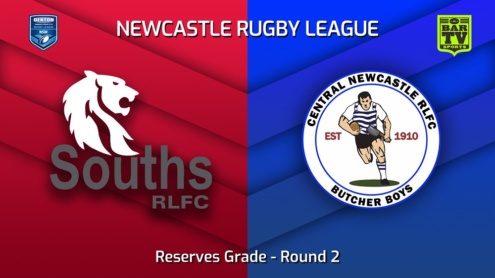 230401-Newcastle RL Round 2 - Reserves Grade - South Newcastle Lions v Central Newcastle Butcher Boys Slate Image