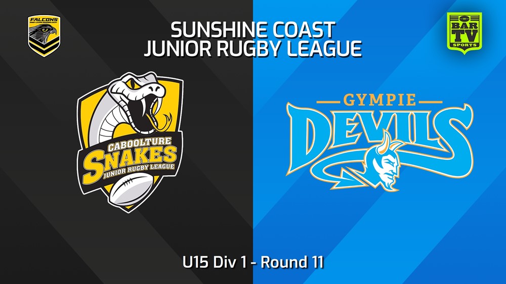 240614-video-Sunshine Coast Junior Rugby League Round 11 - U15 Div 1 - Caboolture Snakes JRL v Gympie Devils JRL Slate Image