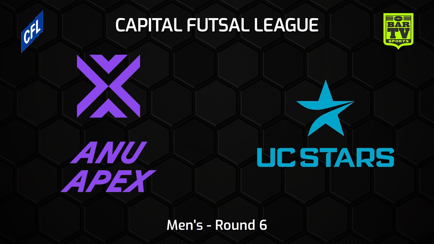 221202-Capital Football Futsal Round 6 - Men's - ANU Apex v UC Stars FC Minigame Slate Image