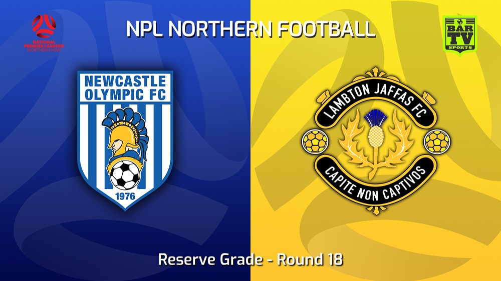 220814-NNSW NPLM Res Round 18 - Newcastle Olympic Res v Lambton Jaffas FC Res Slate Image