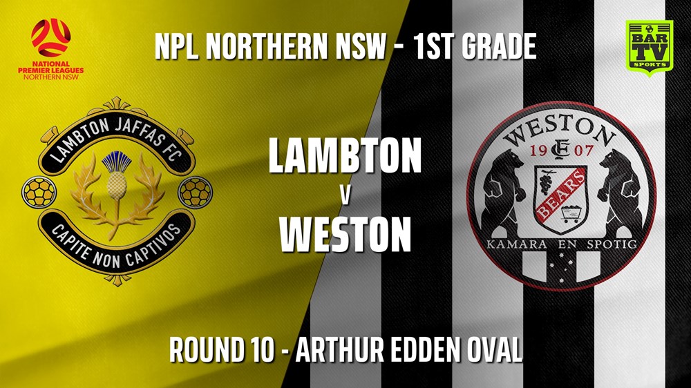 210605-NPL - NNSW Round 10 - Lambton Jaffas FC v Weston Workers FC Slate Image