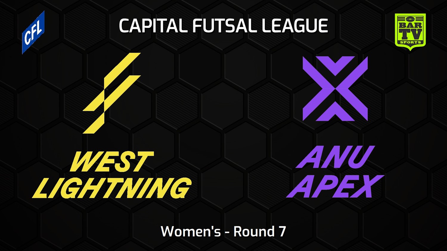 231202-Capital Football Futsal Round 7 - Women's - West Canberra Lightning v ANU Apex Minigame Slate Image