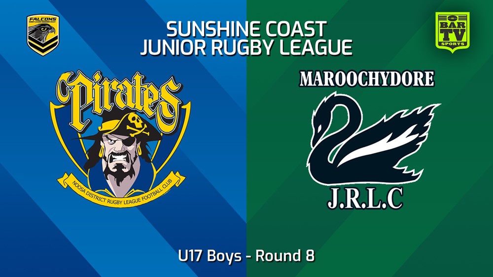 240526-video-Sunshine Coast Junior Rugby League Round 8 - U17 Boys - Noosa Pirates JRL v Maroochydore Swans JRL Slate Image