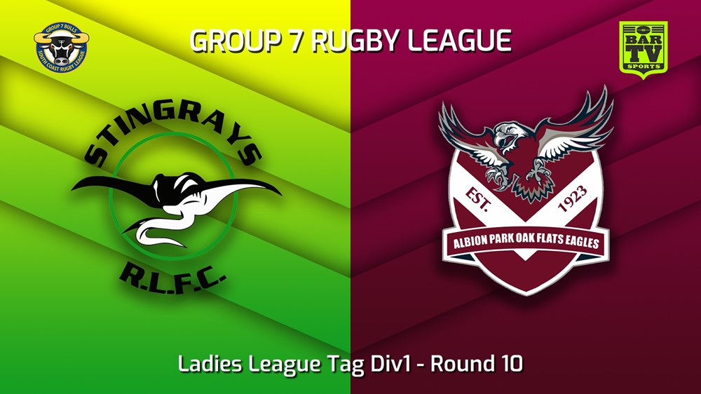 230604-South Coast Round 10 - Ladies League Tag Div1 - Stingrays of Shellharbour v Albion Park Oak Flats Eagles Slate Image