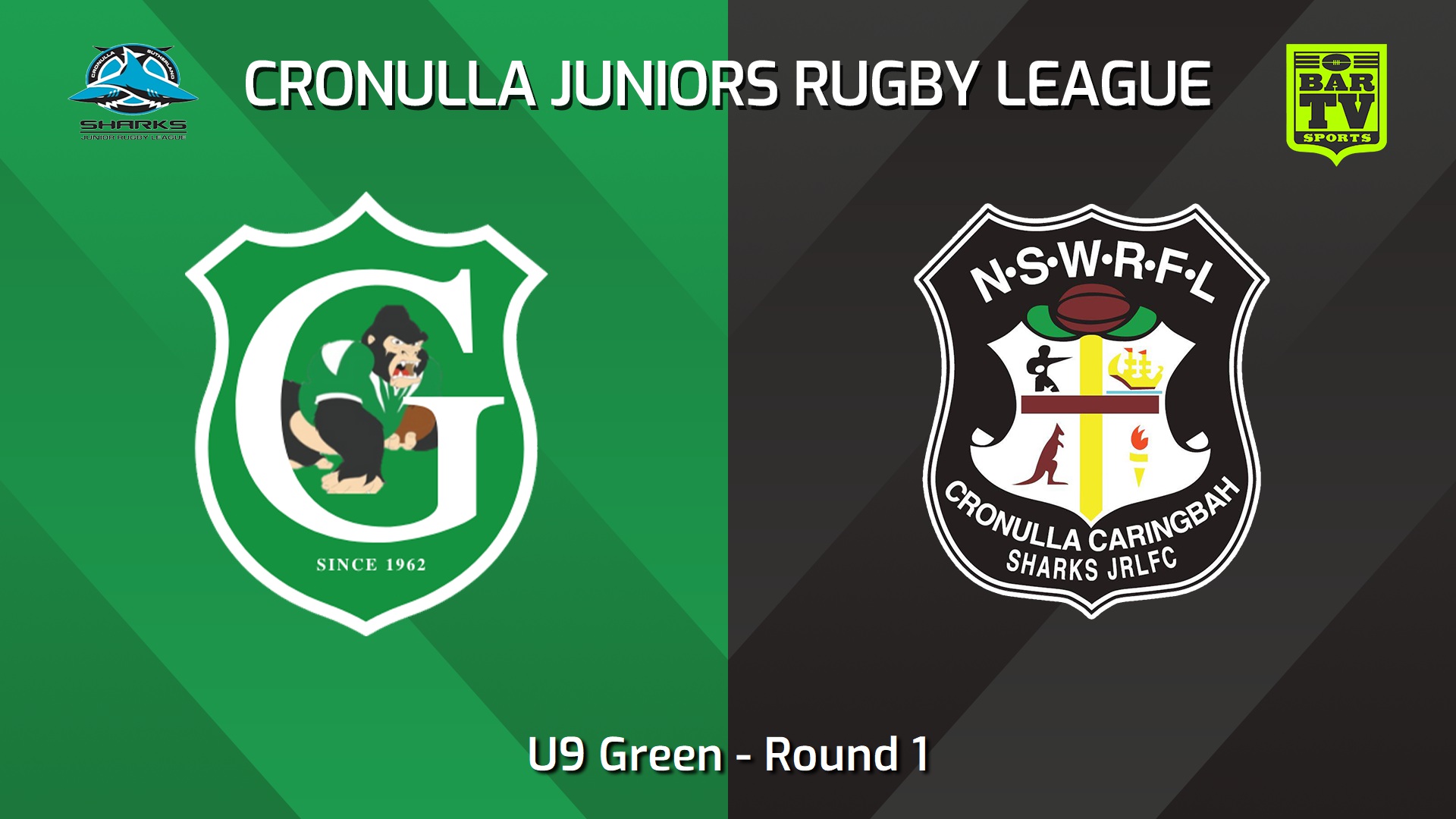 Cronulla Juniors Round 1 U9 Green Gymea Gorillas v Cronulla