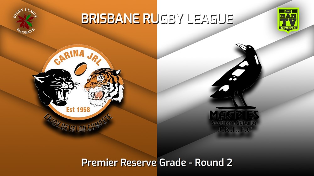 230325-BRL Round 2 - Premier Reserve Grade - Carina Juniors v Southern Suburbs Magpies Slate Image