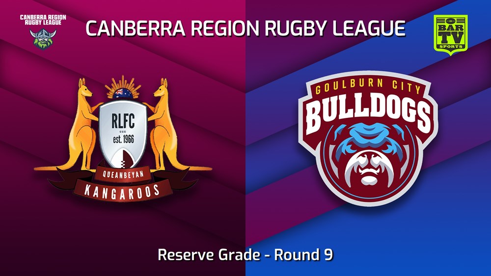 220618-Canberra Round 9 - Reserve Grade - Queanbeyan Kangaroos v Goulburn City Bulldogs Slate Image