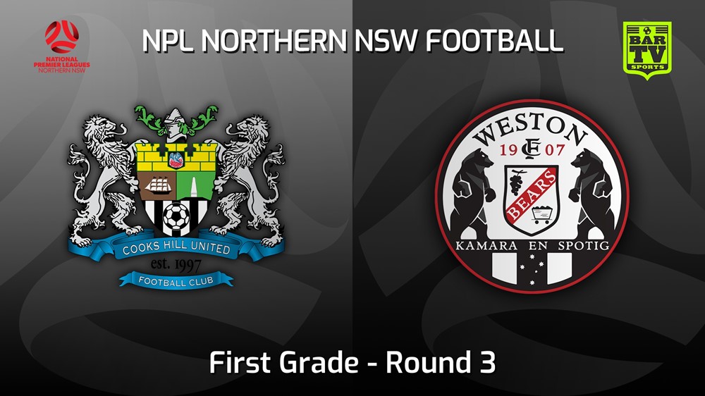 220319-NNSW NPL Round 3 - Cooks Hill United FC v Weston Workers FC Slate Image