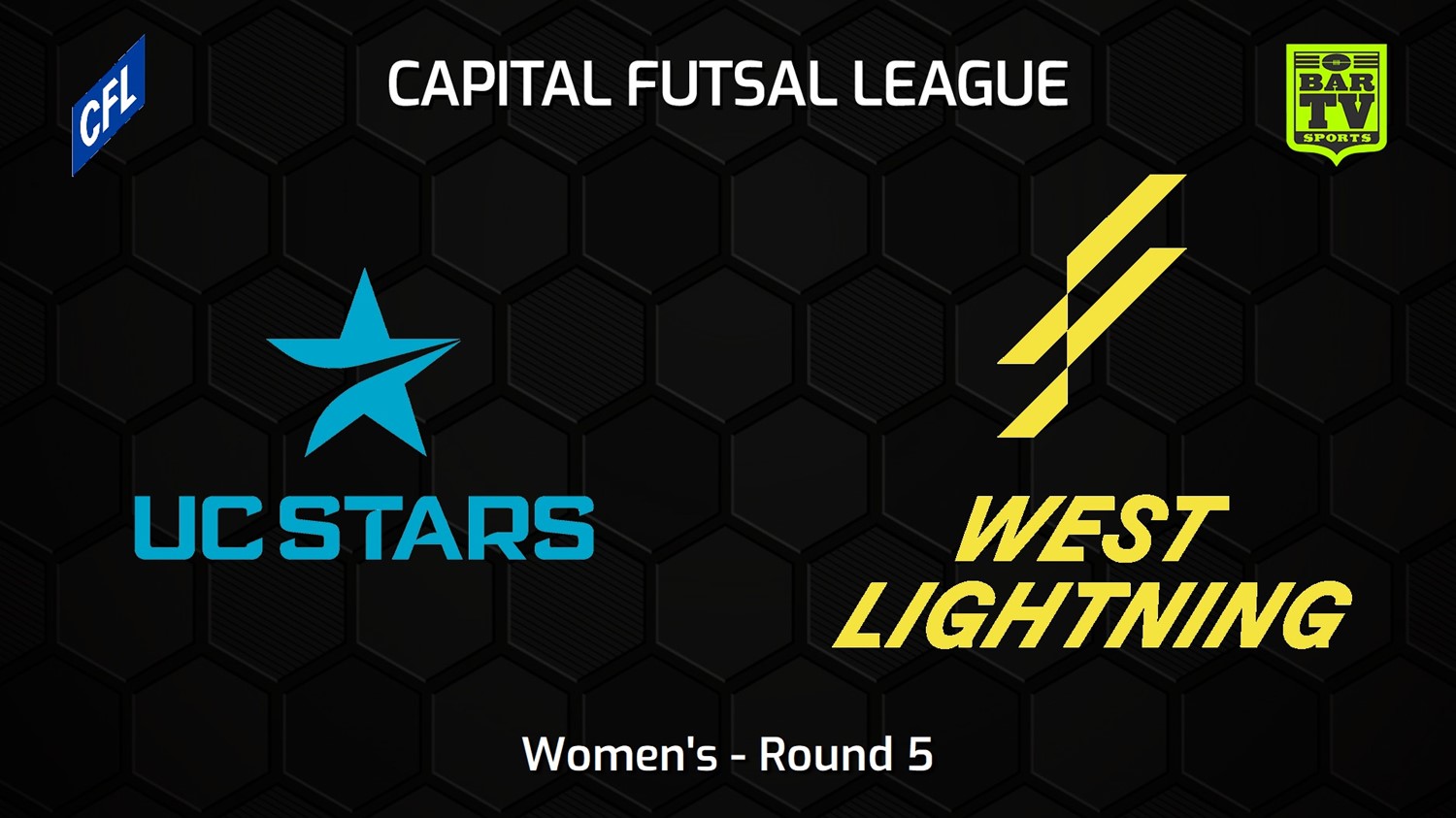 230122-Capital Football Futsal Round 5 - Women's - UC Stars FC v West Canberra Lightning Minigame Slate Image