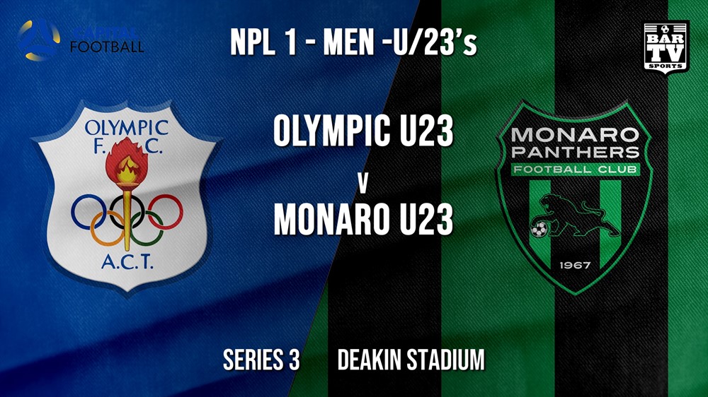 NPL1 Men - U23 - Capital Football  Series 3 - Canberra Olympic U23 v Monaro Panthers U23 Slate Image