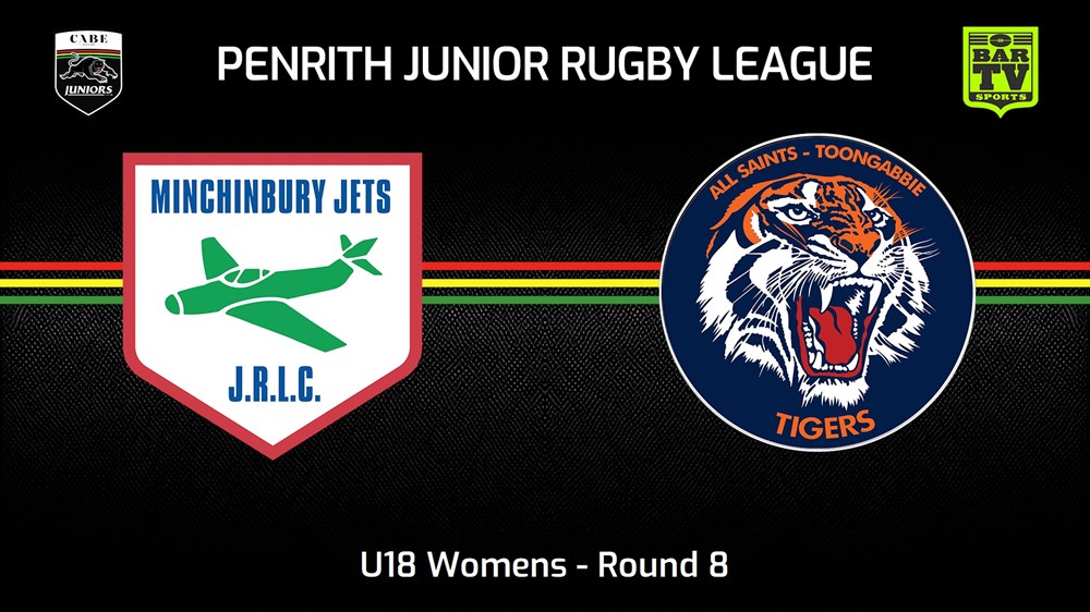 240602-video-Penrith & District Junior Rugby League Round 8 - U18 Womens - Minchinbury v All Saints Toongabbie Slate Image