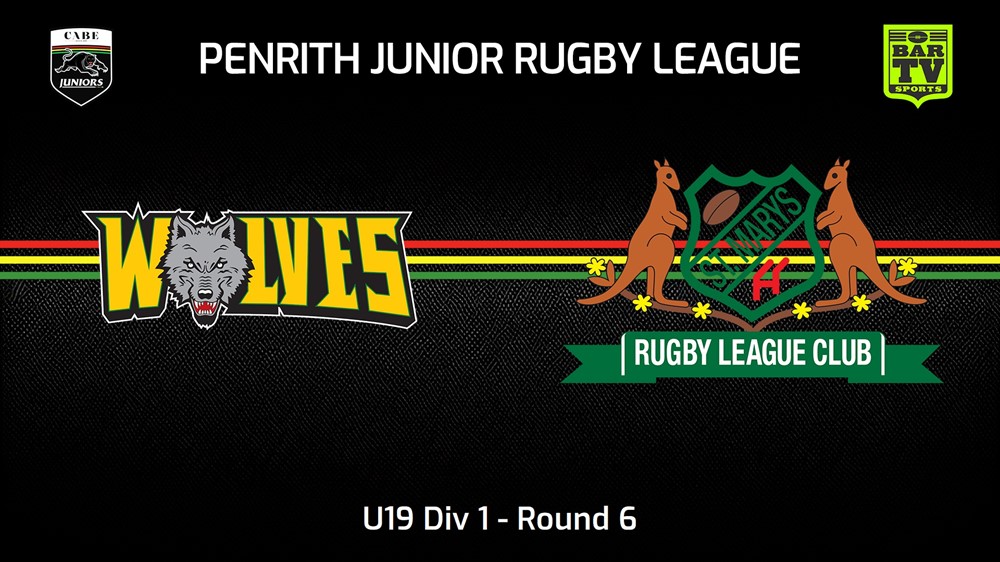 240519-video-Penrith & District Junior Rugby League Round 6 - U19 Div 1 - Windsor Wolves v St Marys Slate Image