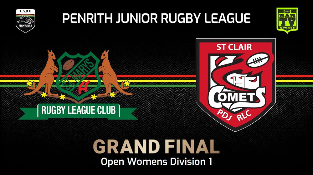 240623-video-Penrith & District Junior Rugby League Grand Final - Open Womens Division 1 - St Marys v St Clair Slate Image