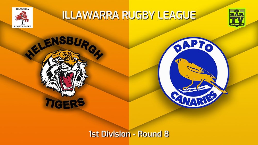 220625-Illawarra Round 8 - 1st Division - Helensburgh Tigers v Dapto Canaries Slate Image