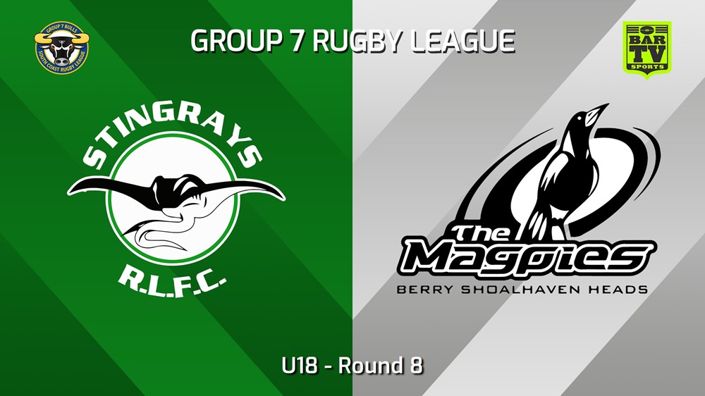 240526-video-South Coast Round 8 - U18 - Stingrays of Shellharbour v Berry-Shoalhaven Heads Magpies Minigame Slate Image